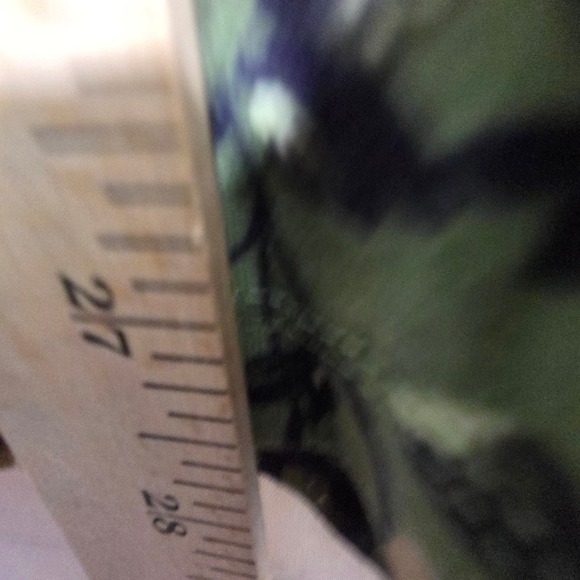 Woman Within Top Plus Size‎ 1X 22 24 Green Floral Flower V Neck T Shirt Tee Boho - Picture 6 of 8